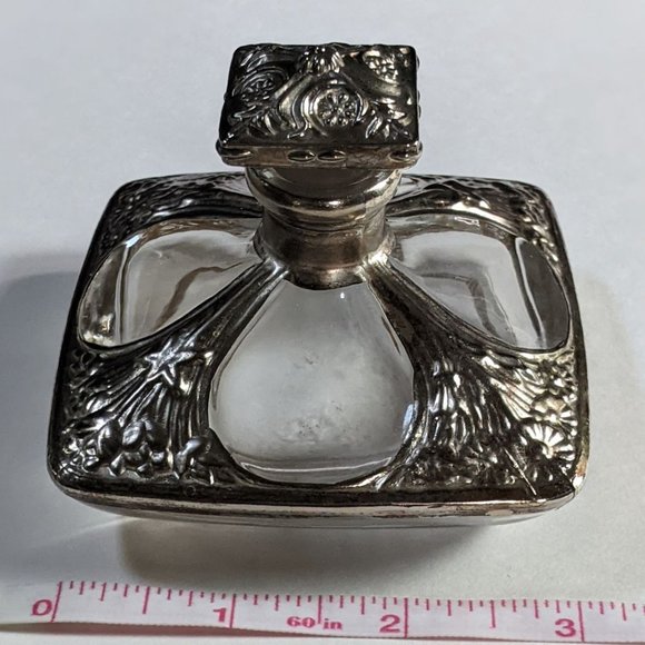 VTG Perfume Bottle Glass/Metal - Picture 8 of 10